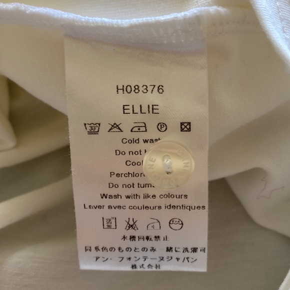 ANNE FONTAINE WHITE LONG SLEEVE TOP SHIRT BLOUSE 44 NEW 12 - Picture 11 of 11